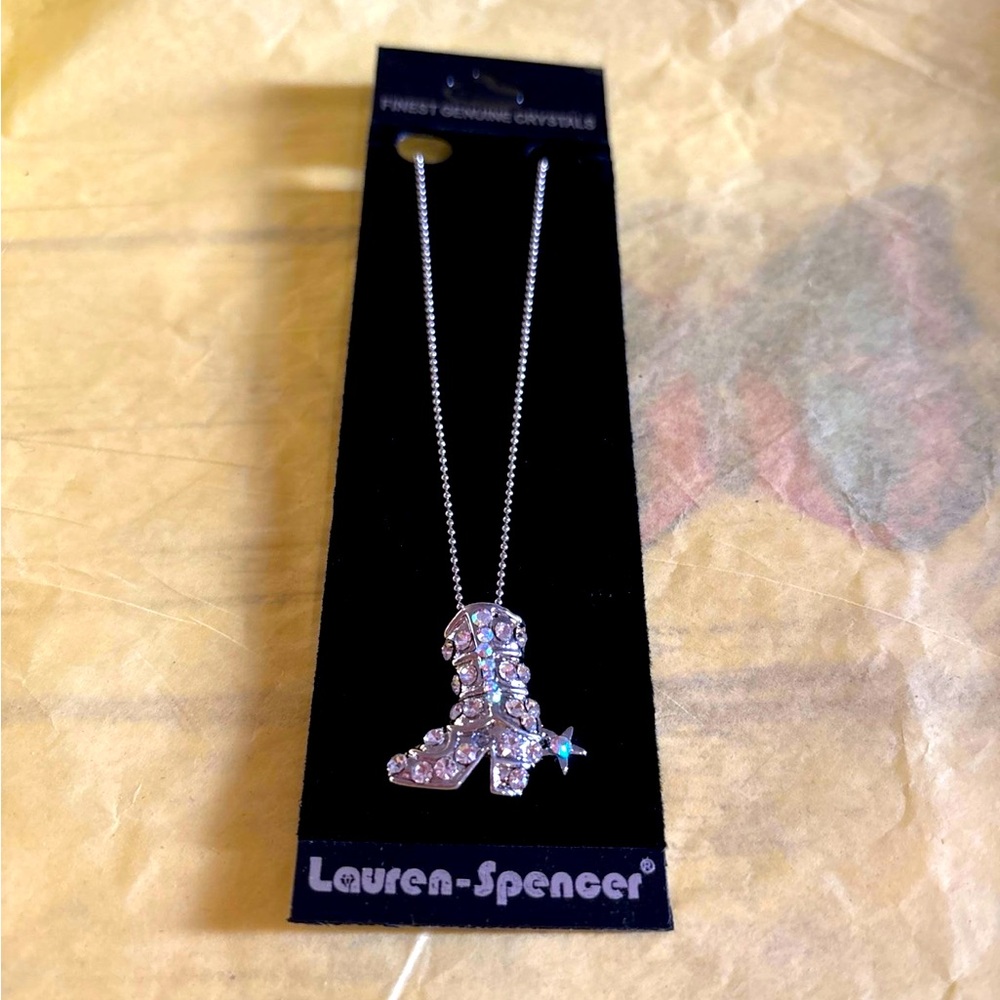 Silver Boot Necklace